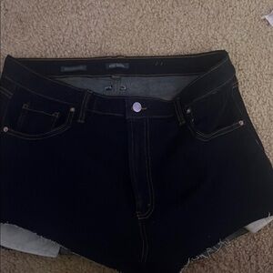 Wild Fable Black Denim Shorts with Orange Stitching